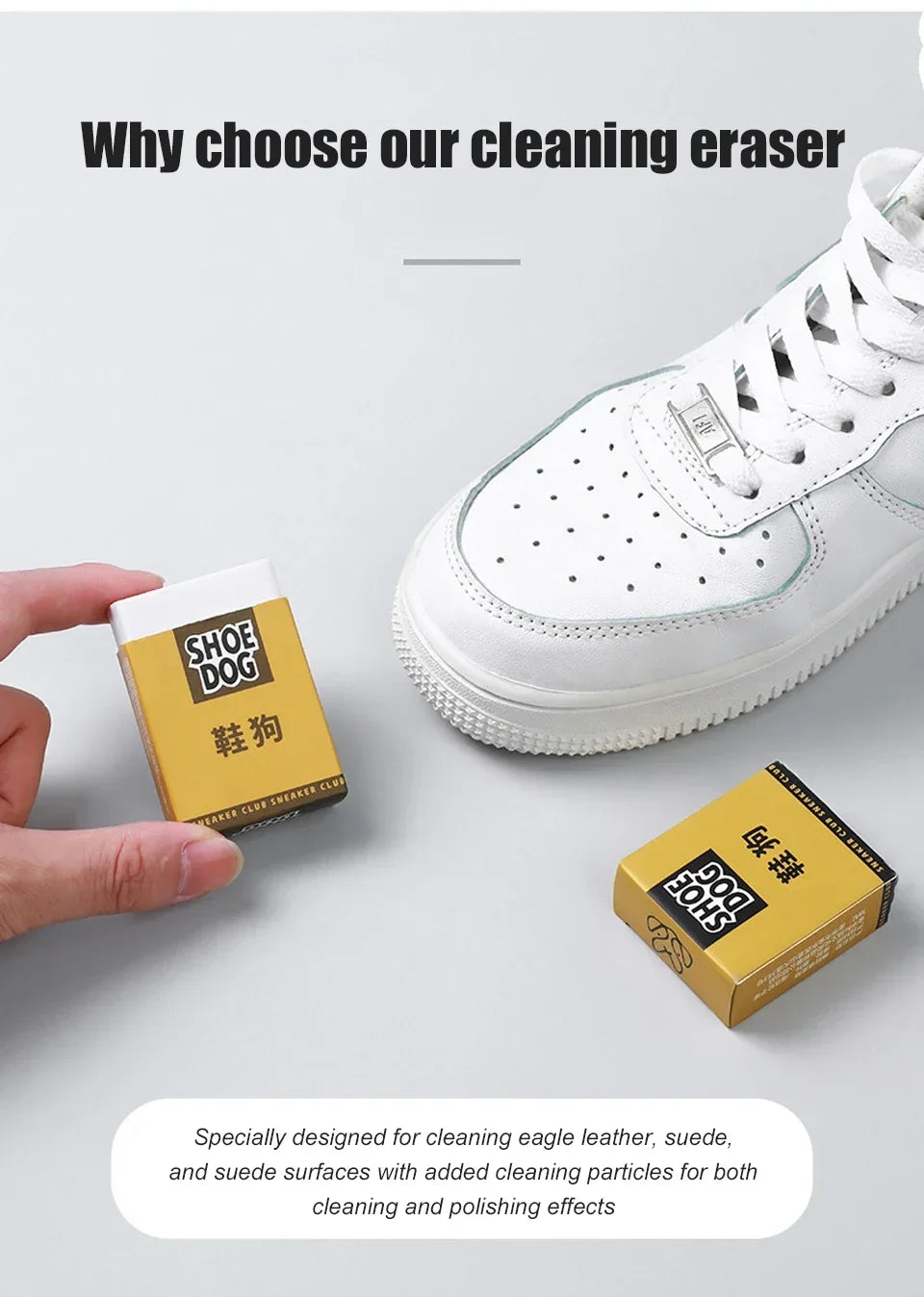🧼 Gomme Nettoyante pour Chaussures – Spéciale Baskets, Daim & Cuir